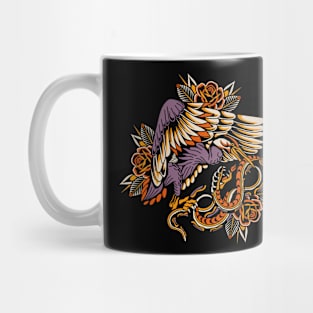 Stork traditional tattoo Mug